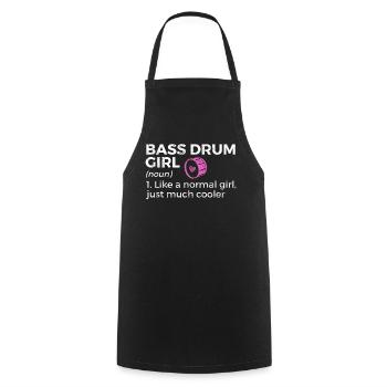 Musicien de grosse caisse - Tablier de cuisine - noir - Devant - AI Model Male 185 dark (185cm)