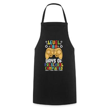 100th Day Completed Gamer Preschool Days Of School - Cooking Apron - black - Front - AI Model Male 185 dark (185cm)