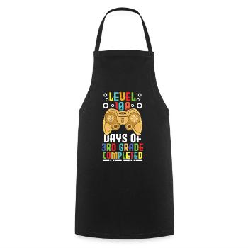 100e jour terminé Gamer 3e année jours d’école - Tablier de cuisine - noir - Devant - AI Model Male 185 dark (185cm)