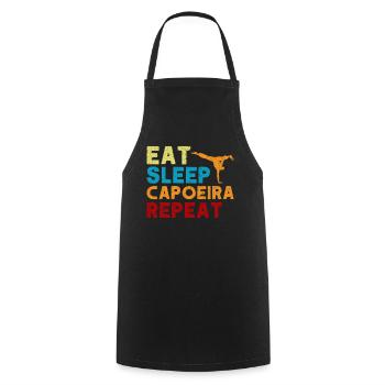 Capoeira Cadeau Brésil Arts Martiaux Capoeira - Tablier de cuisine - noir - Devant - AI Model Male 185 dark (185cm)