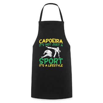 Capoeira Gift Brazil Martial Arts Capoeira - Cooking Apron - black - Front - AI Model Male 185 dark (185cm)