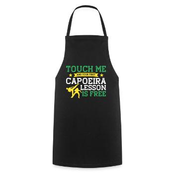 Capoeira Cadeau Brésil Arts Martiaux Capoeira - Tablier de cuisine - noir - Devant - AI Model Male 185 dark (185cm)