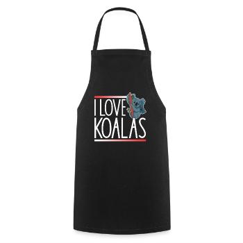 I Love Koalas Cute Koala Koala Bear Animal - Cooking Apron - black - Front - AI Model Male 185 dark (185cm)