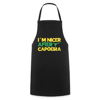 Capoeira Cadeau Brésil Arts Martiaux Capoeira - Tablier de cuisine - noir - Devant - AI Model Male 185 dark (185cm)