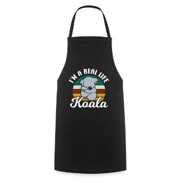 I am a real koala animal koalas cute koala bear - Cooking Apron - black - Front - AI Model Male 185 dark (185cm)