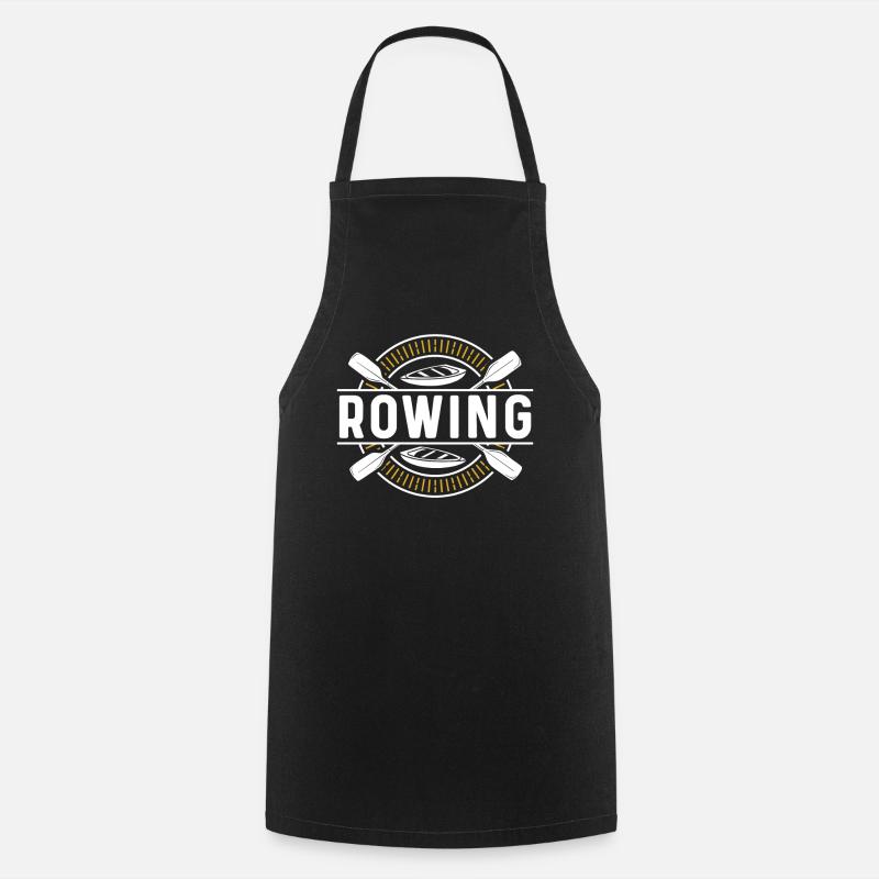 Rowing Rowing Rowing Rowing Rowing - Cooking Apron - black