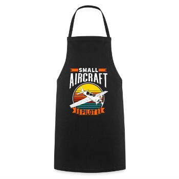 Pilot of a light aircraft Jet small aircraft - Cooking Apron - black - Front - AI Model Male 185 dark (185cm)