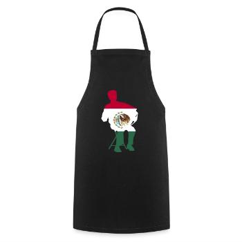 Accordion Musician - Cooking Apron - black - Front - AI Model Male 185 dark (185cm)