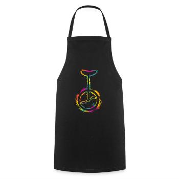 Unicycle - Cooking Apron - black - Front - AI Model Male 185 dark (185cm)
