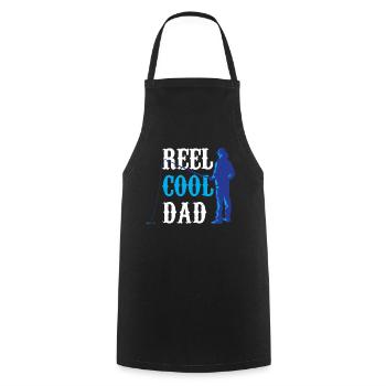 Reel Cool Papa Fishing Fisherman Fishing Angler - Cooking Apron - black - Front - AI Model Male 185 dark (185cm)