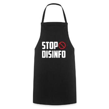 Désinfo Stop Press Loi Liberté de la presse - Tablier de cuisine - noir - Devant - AI Model Male 185 dark (185cm)