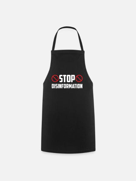 Halte à la désinformation Liberté de la presse Journalisme - Tablier de cuisine - noir