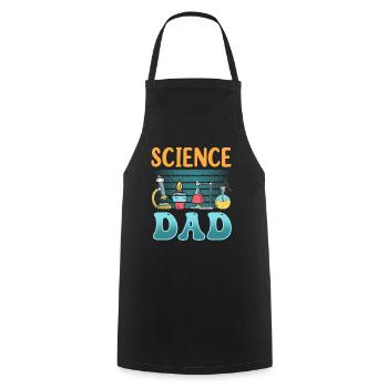 Science Papa Science Team Scientifiques - Tablier de cuisine - noir - Devant - AI Model Male 185 dark (185cm)