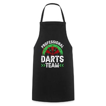 Professional Darts Team Darts Club - Cooking Apron - black - Front - AI Model Male 185 dark (185cm)