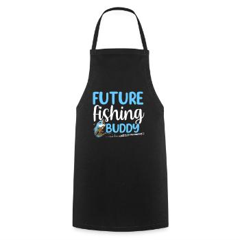 Future fishing buddy fishing friend angler - Cooking Apron - black - Front - AI Model Male 185 dark (185cm)