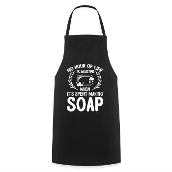 Soap Making Gift Homemade Soap Maker - Cooking Apron - black - Front - AI Model Male 185 dark (185cm)