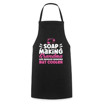 Soap Making Gift Homemade Soap Maker - Cooking Apron - black - Front - AI Model Male 185 dark (185cm)