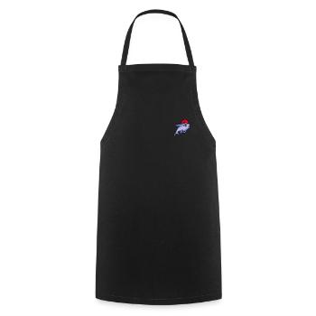 Noël pixélisé dauphin - Drôle - Tablier de cuisine - noir - Devant - AI Model Male 185 dark (185cm)