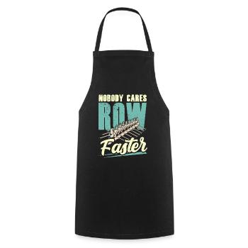 No one cares about the rudder of fast motivation - Cooking Apron - black - Front - AI Model Male 185 dark (185cm)