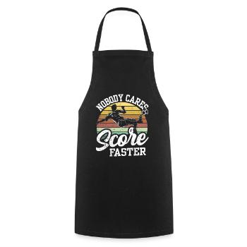 Tout le monde s’en fout Marquer des buts plus rapidement - Tablier de cuisine - noir - Devant - AI Model Male 185 dark (185cm)
