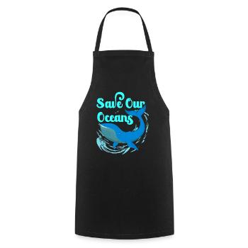 Save our oceans Sea Sea Ocean Protection - Cooking Apron - black - Front - AI Model Male 185 dark (185cm)