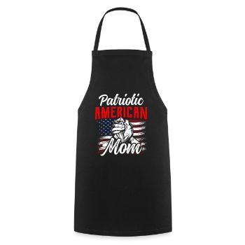 Patriotic American Mother USA US Patriot - Cooking Apron - black - Front - AI Model Male 185 dark (185cm)