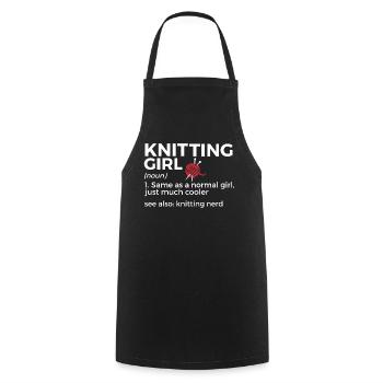 Tricoter - Tablier de cuisine - noir - Devant - AI Model Male 185 dark (185cm)