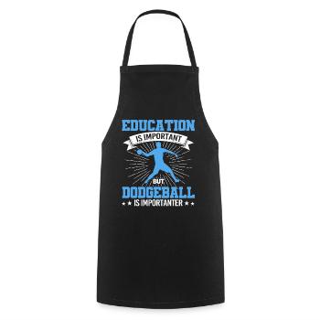 Dodgeball Player Gift Ball Games Dodgeball - Cooking Apron - black - Front - AI Model Male 185 dark (185cm)