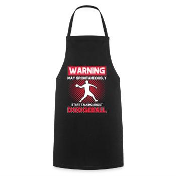 Dodgeball Player Gift Ball Games Dodgeball - Cooking Apron - black - Front - AI Model Male 185 dark (185cm)