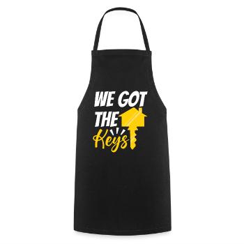 We Got The Keys - Cooking Apron - black - Front - AI Model Male 185 dark (185cm)
