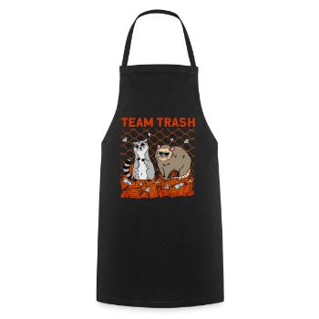 Team Trash - Cooking Apron - black - Front - AI Model Male 185 dark (185cm)
