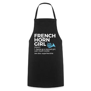 French horn musicians - Cooking Apron - black - Front - AI Model Male 185 dark (185cm)