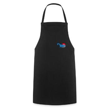 Blauwal Pixelated Weihnachten- Lustige Blauwal - Kochschürze - Schwarz - Vorne - AI Model Male 185 dark (185cm)