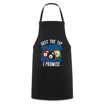 Only the top promised billiard pool billiards - Cooking Apron - black - Front - AI Model Male 185 dark (185cm)