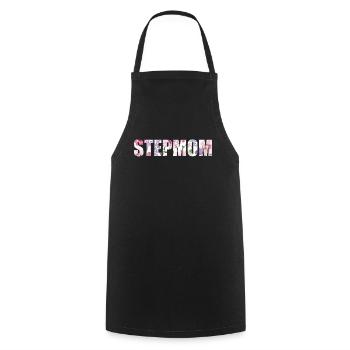 Stepmother Stepmother Foster Mother Foster Mother - Cooking Apron - black - Front - AI Model Male 185 dark (185cm)