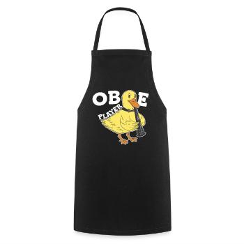 Oboe musician - Cooking Apron - black - Front - AI Model Male 185 dark (185cm)