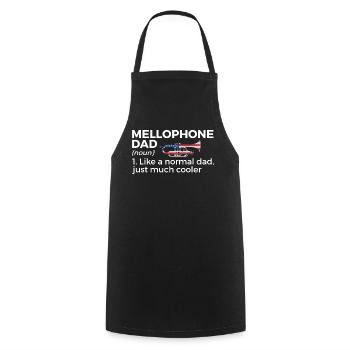 Mellophone Musician - Cooking Apron - black - Front - AI Model Male 185 dark (185cm)