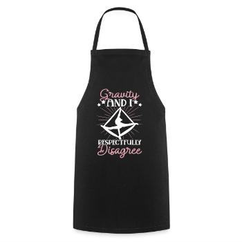 Aerialist - Aerial Yoga and Aerial Silk Acrobatics - Cooking Apron - black - Front - AI Model Male 185 dark (185cm)