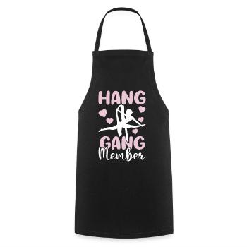 Aerialist - Aerial Yoga and Aerial Silk Acrobatics - Cooking Apron - black - Front - AI Model Male 185 dark (185cm)