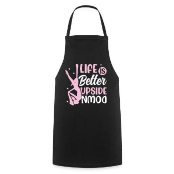 Aerialist - Aerial Yoga and Aerial Silk Acrobatics - Cooking Apron - black - Front - AI Model Male 185 dark (185cm)