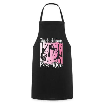Aerialist - Aerial Yoga and Aerial Silk Acrobatics - Cooking Apron - black - Front - AI Model Male 185 dark (185cm)