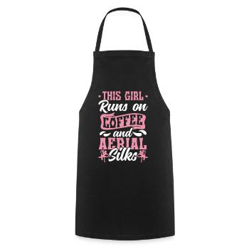 Aerialist - Aerial Yoga and Aerial Silk Acrobatics - Cooking Apron - black - Front - AI Model Male 185 dark (185cm)