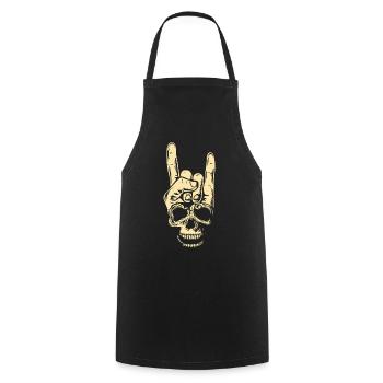 Bone Rocker Skeleton Rock Music Love Rock Metal - Tablier de cuisine - noir - Devant - AI Model Male 185 dark (185cm)