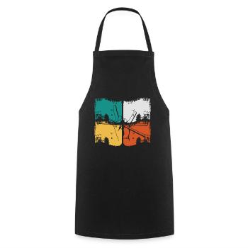 Musicien de batterie - Tablier de cuisine - noir - Devant - AI Model Male 185 dark (185cm)
