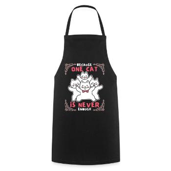 Chat, drôle de dicton, beaucoup de chats, maman chat - Tablier de cuisine - noir - Devant - AI Model Male 185 dark (185cm)