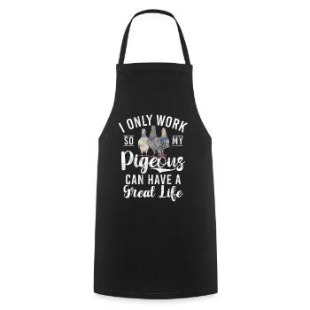 Funny Pigeon Fancier & Pigeons Whisperer Carrier Pigeon - Cooking Apron - black - Front - AI Model Male 185 dark (185cm)