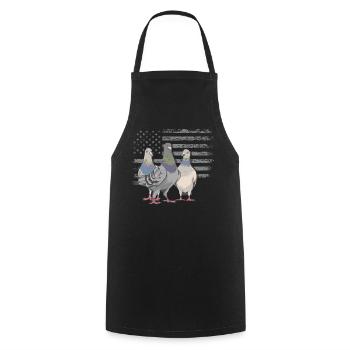 Funny Pigeon Fancier & Pigeons Whisperer Carrier Pigeon - Cooking Apron - black - Front - AI Model Male 185 dark (185cm)