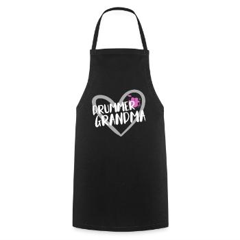 Musicien de batterie - Tablier de cuisine - noir - Devant - AI Model Male 185 dark (185cm)