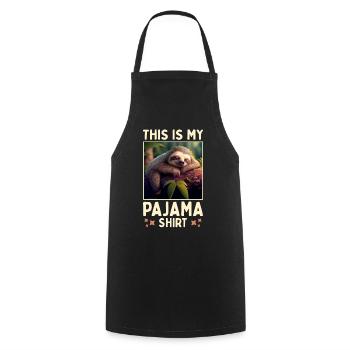 Paresseux C’est ma chemise de pyjama pyjama sommeil - Tablier de cuisine - noir - Devant - AI Model Male 185 dark (185cm)