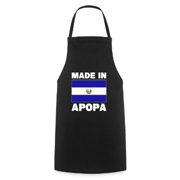 Apopa El Salvador - Cooking Apron - black - Front - AI Model Male 185 dark (185cm)
